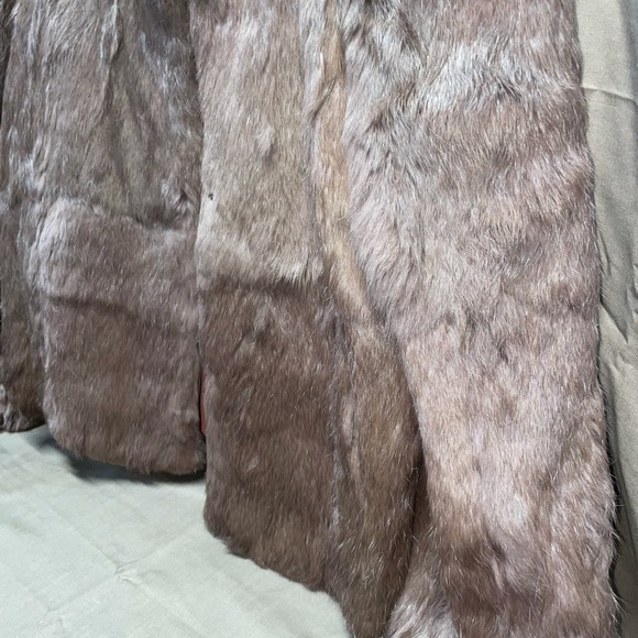 coney rabbit real fur jacket coat small size 12 - Picture 5 of 9